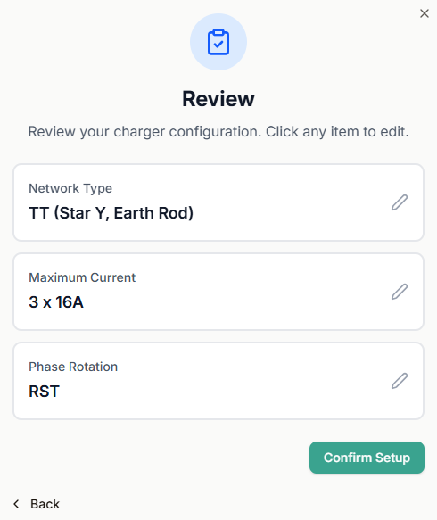 Configuration review panel