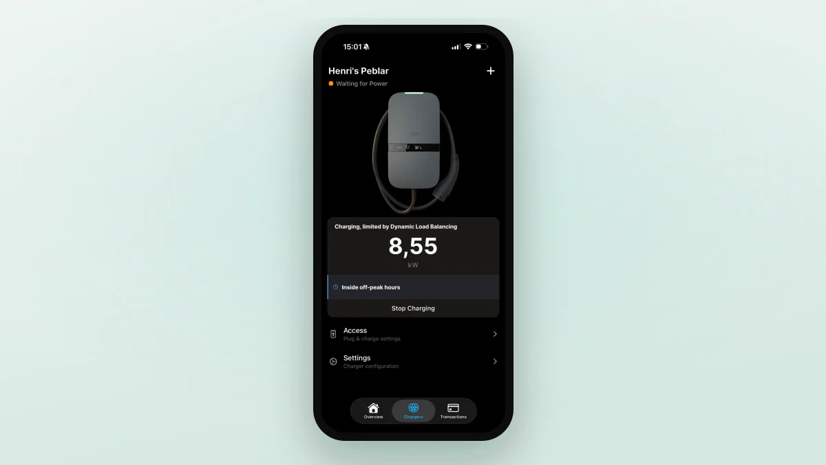 Peblar adds Plugchoice as an operator in its web interface